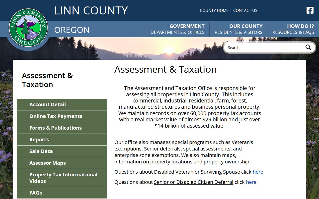 Albany residents directory Linn County assessment property records route