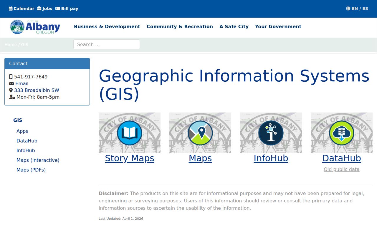 Albany ZIP code directory city GIS hub